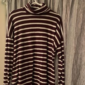 American Eagle Long Sleeve Striped Turtle Neck